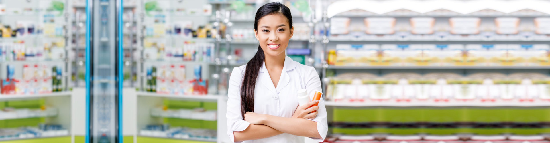 happy female pharmacist