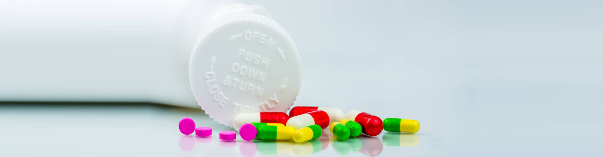 pills outside the container